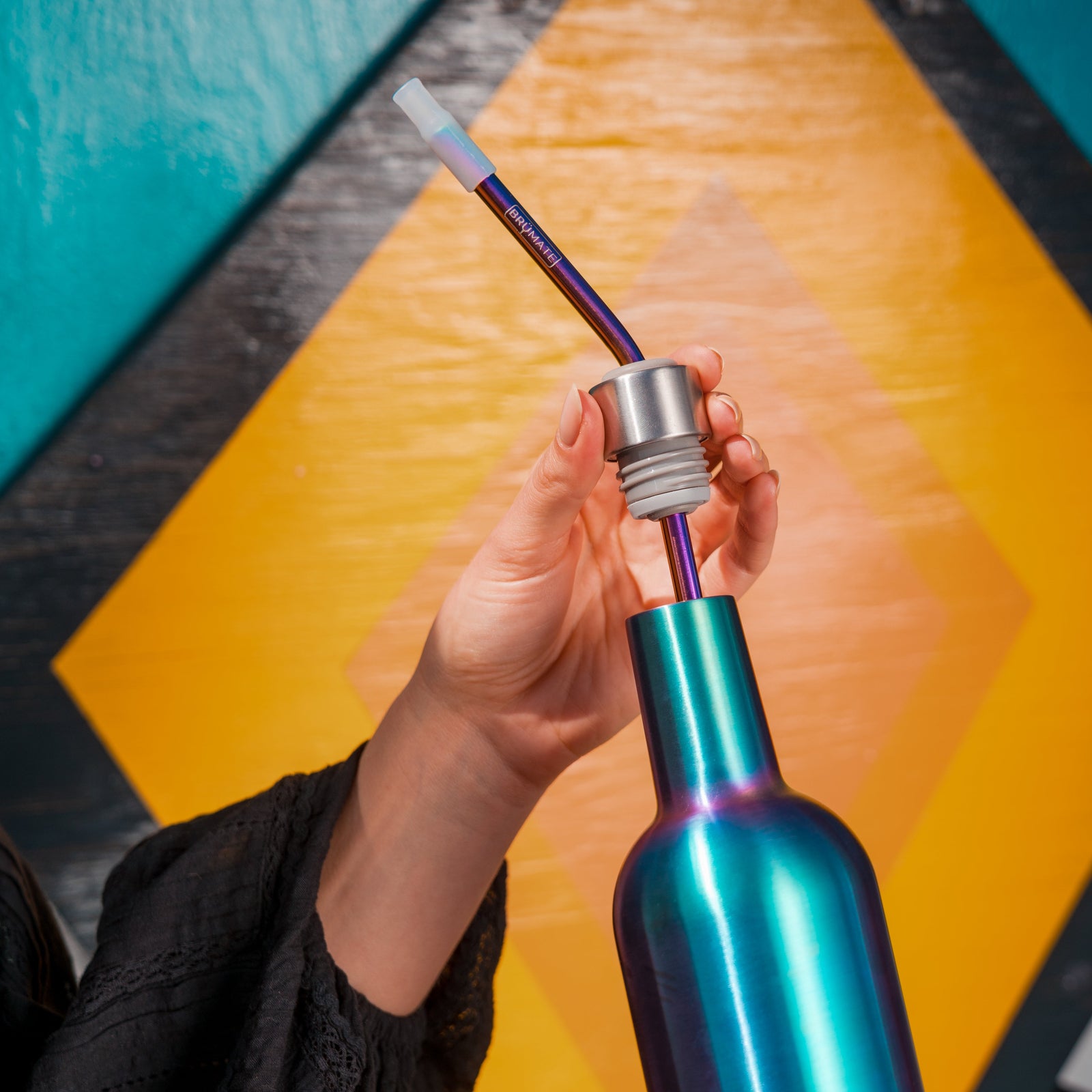 Winesulator TM Infinity Straw | Rose Gold