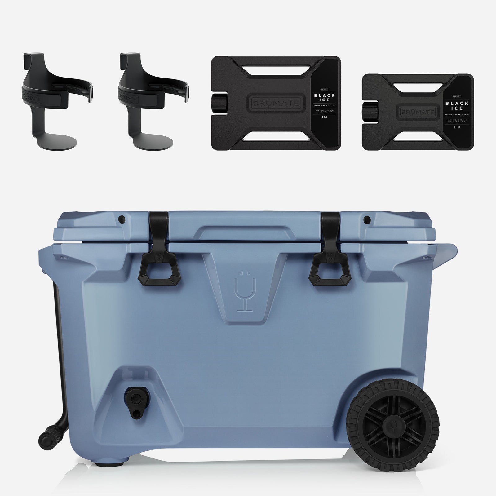 Br Tank 55-Quart Double Drink Holder Cooler Bundle | Neon Pink
