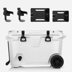 Br Tank 55-Quart Double Drink Holder Cooler Bundle | Ice White